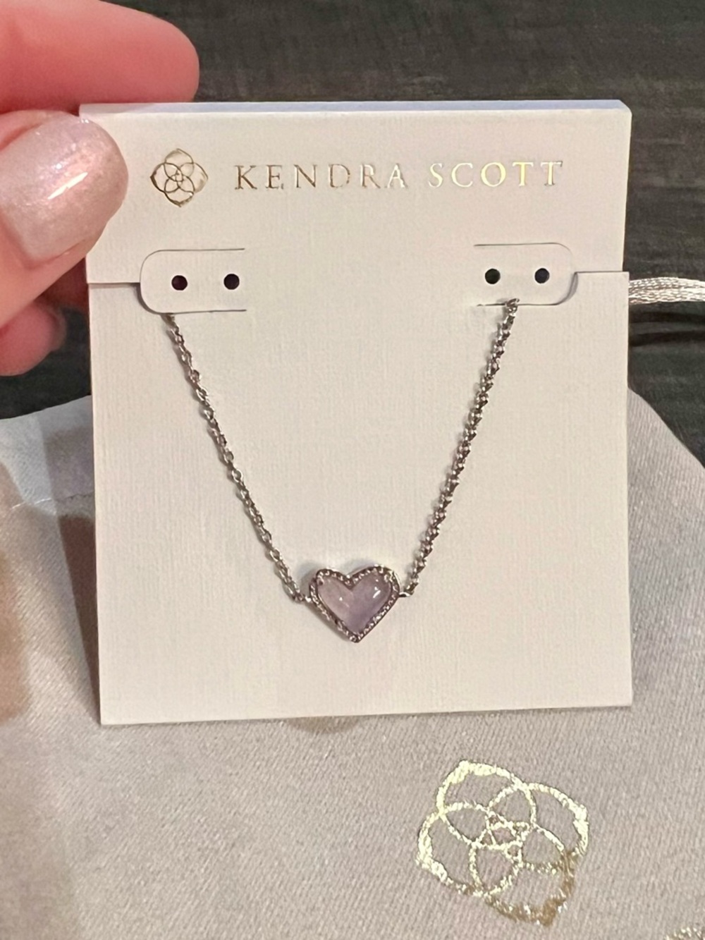 Kendra Scott Ari Heart Bracelet – Purple & Silver | Like New 💜